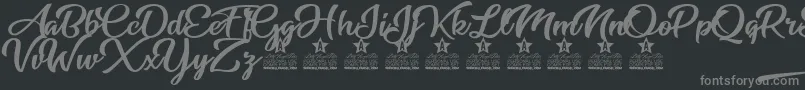 Star Light Personal Use Font – Gray Fonts on Black Background