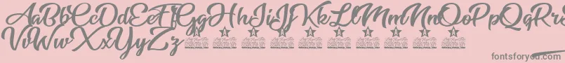 Star Light Personal Use Font – Gray Fonts on Pink Background