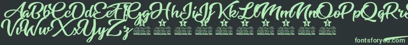 Star Light Personal Use Font – Green Fonts on Black Background