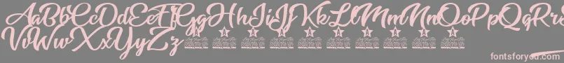 Star Light Personal Use Font – Pink Fonts on Gray Background