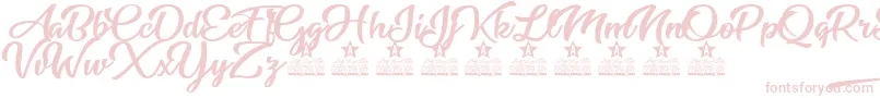 Star Light Personal Use Font – Pink Fonts on White Background