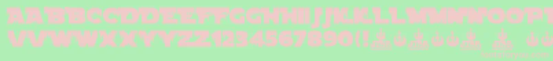 Star Wuarras Font – Pink Fonts on Green Background