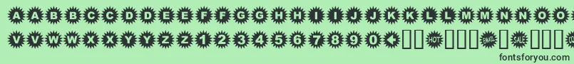 STARBATS Font – Black Fonts on Green Background