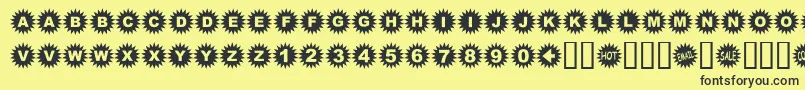 STARBATS Font – Black Fonts on Yellow Background