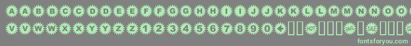 STARBATS Font – Green Fonts on Gray Background