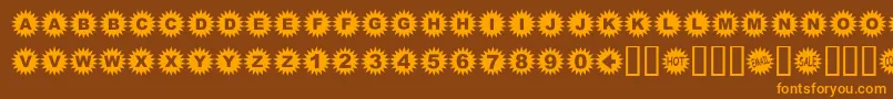 STARBATS Font – Orange Fonts on Brown Background