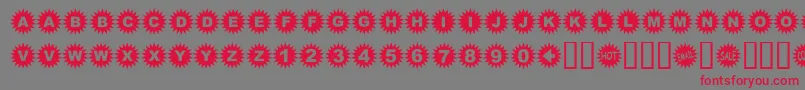 STARBATS Font – Red Fonts on Gray Background