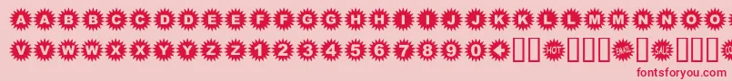 STARBATS Font – Red Fonts on Pink Background