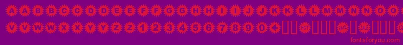 STARBATS Font – Red Fonts on Purple Background