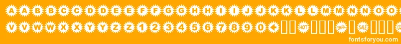 STARBATS Font – White Fonts on Orange Background