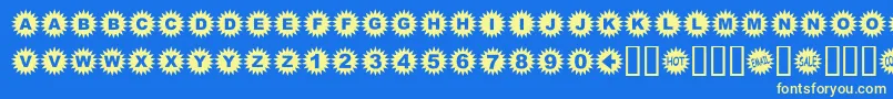 STARBATS Font – Yellow Fonts on Blue Background