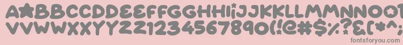 Starborn-Schriftart – Graue Schriften auf rosa Hintergrund