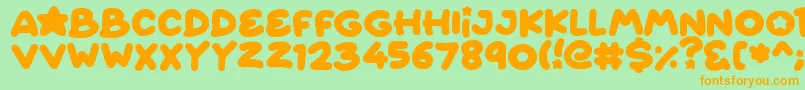 Starborn Font – Orange Fonts on Green Background