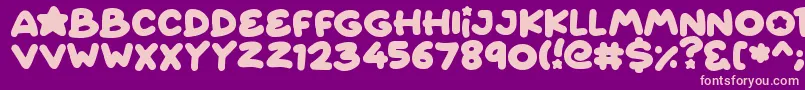 Starborn Font – Pink Fonts on Purple Background