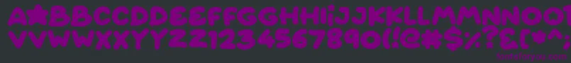 Czcionka Starborn – fioletowe czcionki na czarnym tle