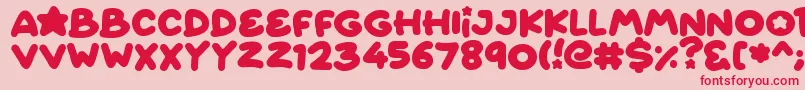 Starborn Font – Red Fonts on Pink Background