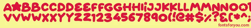 Starborn Font – Red Fonts on Yellow Background