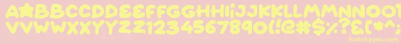 Starborn Font – Yellow Fonts on Pink Background