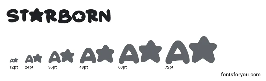 Размеры шрифта Starborn
