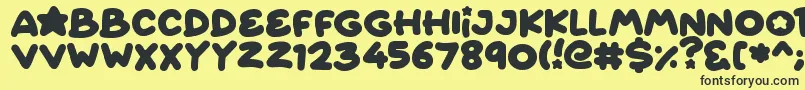 Starborn Font – Black Fonts on Yellow Background