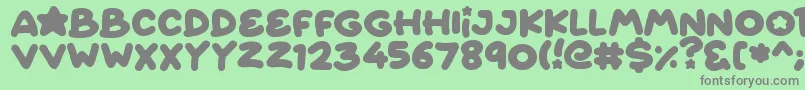 Шрифт Starborn – серые шрифты на зелёном фоне