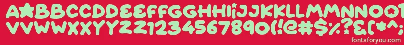Starborn Font – Green Fonts on Red Background
