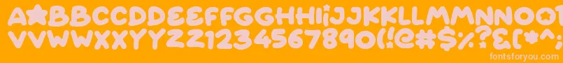 Starborn Font – Pink Fonts on Orange Background