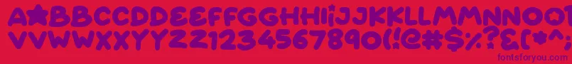 Starborn Font – Purple Fonts on Red Background