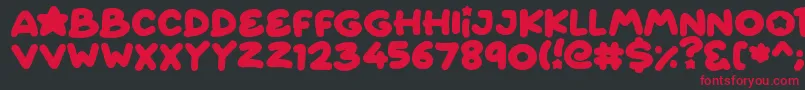 Starborn Font – Red Fonts on Black Background