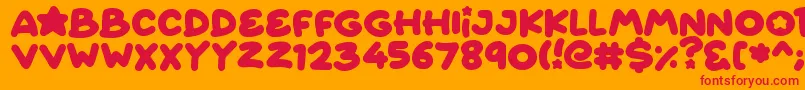 Starborn Font – Red Fonts on Orange Background