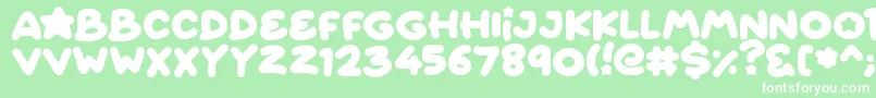 Starborn Font – White Fonts on Green Background