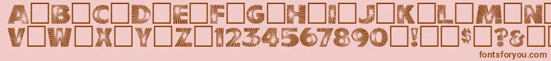 Starburst Font – Brown Fonts on Pink Background
