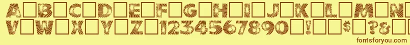 Starburst Font – Brown Fonts on Yellow Background