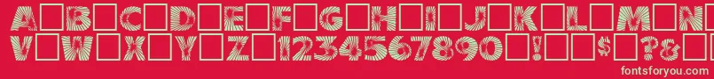 Starburst Font – Green Fonts on Red Background