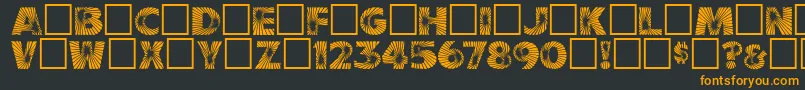 Starburst Font – Orange Fonts on Black Background