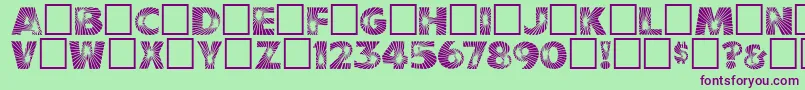 Starburst Font – Purple Fonts on Green Background
