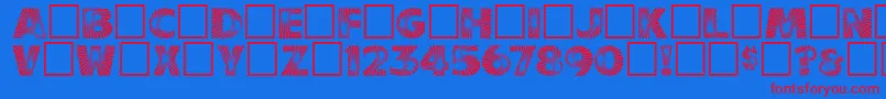 Starburst Font – Red Fonts on Blue Background
