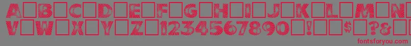 Starburst Font – Red Fonts on Gray Background