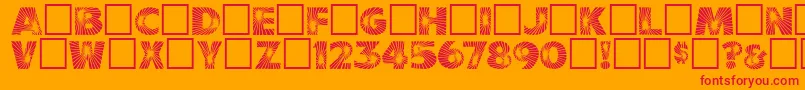 Starburst Font – Red Fonts on Orange Background