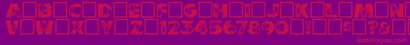 Starburst Font – Red Fonts on Purple Background