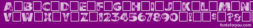 フォントStarburst – 紫の背景に白い文字