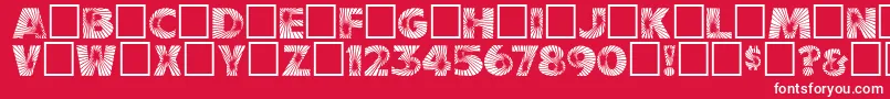 Czcionka Starburst – białe czcionki na czerwonym tle