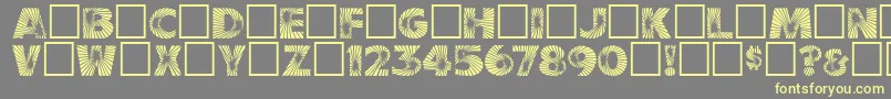 Starburst Font – Yellow Fonts on Gray Background