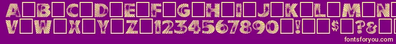 Starburst Font – Yellow Fonts on Purple Background