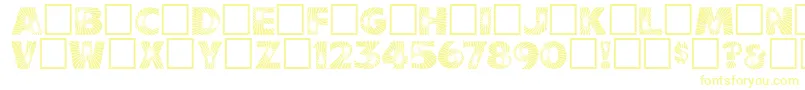Starburst Font – Yellow Fonts on White Background