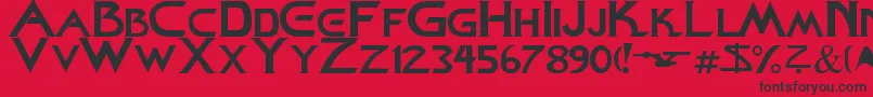 starcine Font – Black Fonts on Red Background
