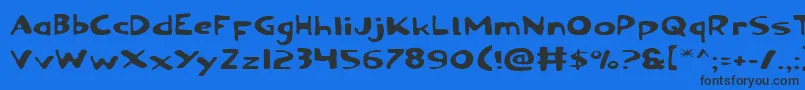 OzymandiasExpanded Font – Black Fonts on Blue Background