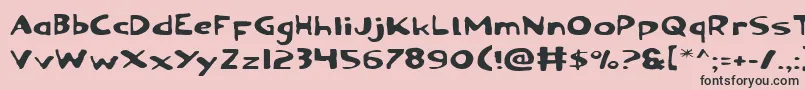 Шрифт OzymandiasExpanded – чёрные шрифты на розовом фоне