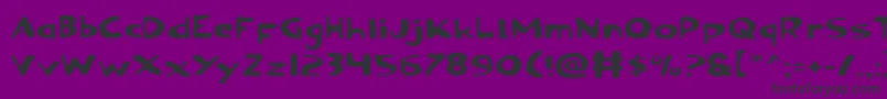 フォントOzymandiasExpanded – 紫の背景に黒い文字