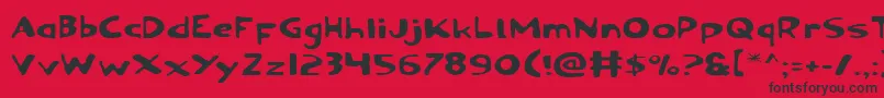 Weitere Informationen zur OzymandiasExpanded-Schriftart OzymandiasExpanded-Schriftart – Schwarze Schriften auf rotem Hintergrund